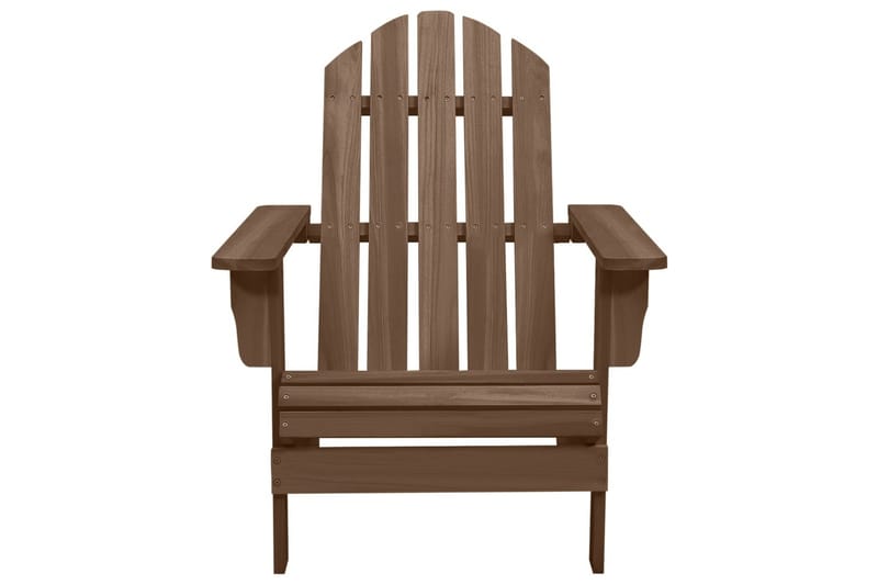 Adirondackstol med bord massivt granträ brun - Brun - Utemöbler - Utestolar & fåtöljer - Solstol - Däckstol