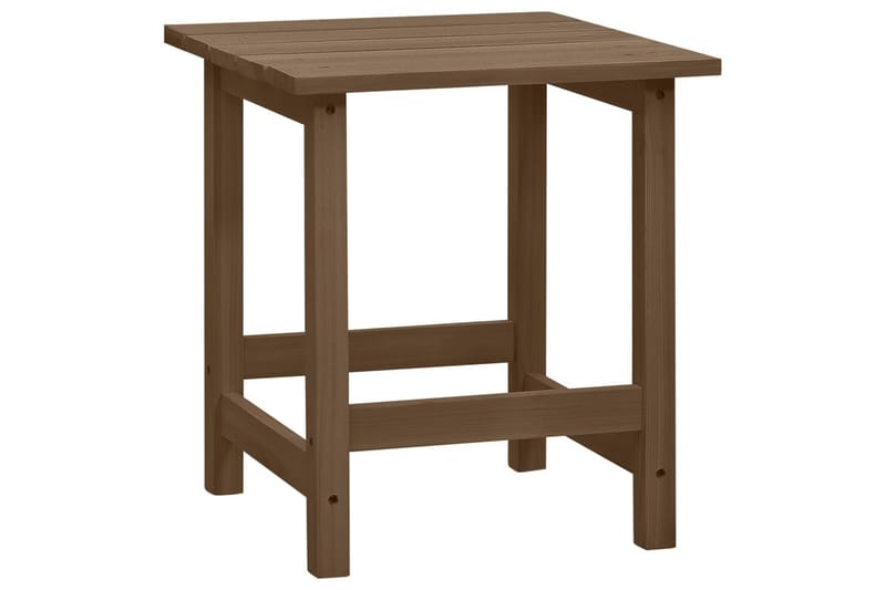 Adirondackstol med bord massivt granträ brun - Brun - Utemöbler - Utestolar & fåtöljer - Solstol - Däckstol