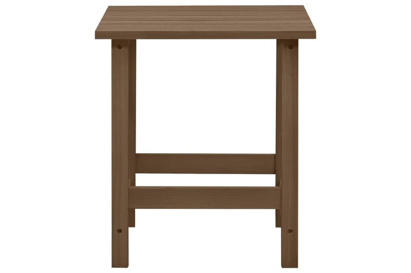 Adirondackstol med bord massivt granträ brun - Brun - Däckstol