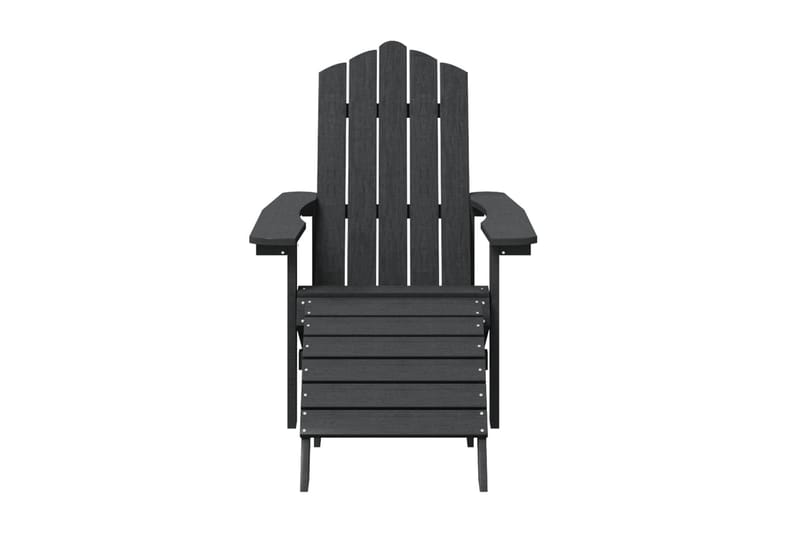 Adirondackstol med fotpall HDPE antracit - Antracit - Utemöbler - Utestolar & fåtöljer - Solstol - Däckstol