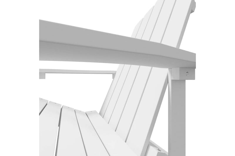 Adirondackstol med fotpall HDPE vit - Vit - Utemöbler - Utestolar & fåtöljer - Solstol - Däckstol