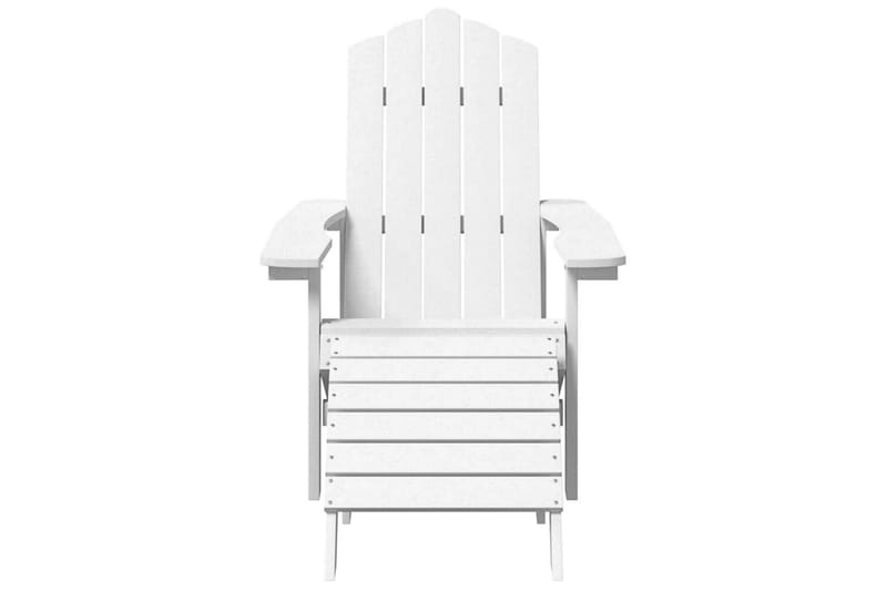 Adirondackstol med fotpall HDPE vit - Vit - Utemöbler - Utestolar & fåtöljer - Solstol - Däckstol