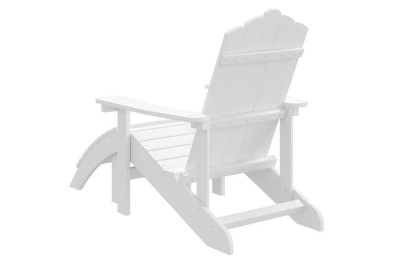 Adirondackstol med fotpall HDPE vit - Vit - Utemöbler - Utestolar & fåtöljer - Solstol - Däckstol