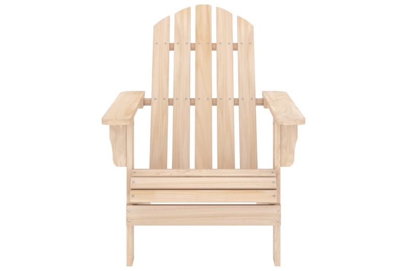 Adirondackstol med fotpall och bord massivt granträ - Beige - Utemöbler - Utestolar & fåtöljer - Solstol - Däckstol