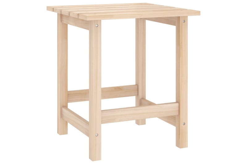 Adirondackstol med fotpall och bord massivt granträ - Beige - Utemöbler - Utestolar & fåtöljer - Solstol - Däckstol
