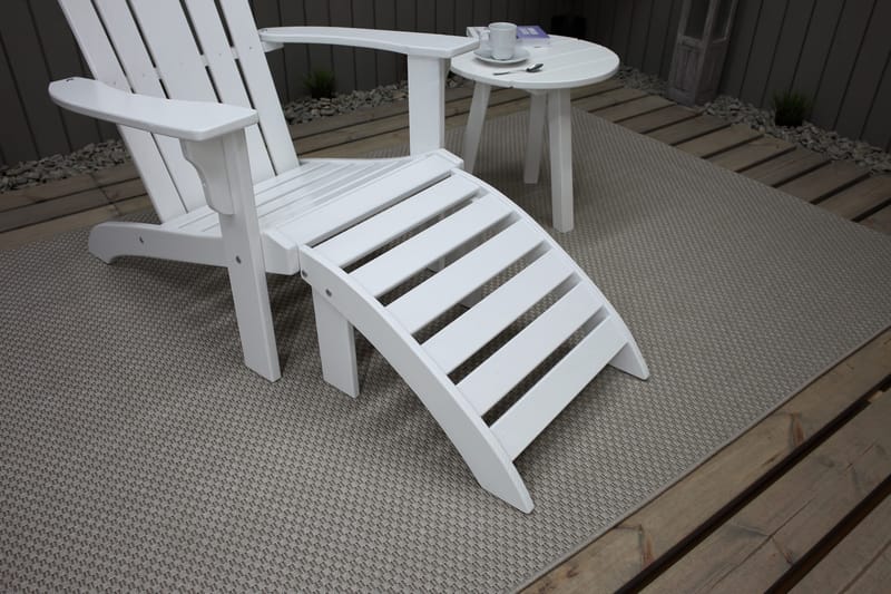 Cranston Fotpall till däckstol - Vit - Utemöbler - Utestolar & fåtöljer - Solstol - Däckstol