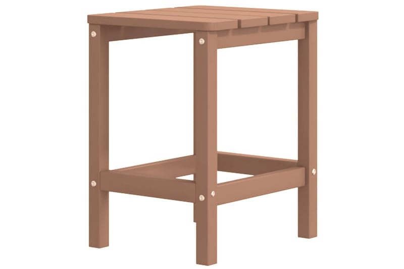 Däckstol för trädgården med bord HDPE brun - Brun - Däckstol
