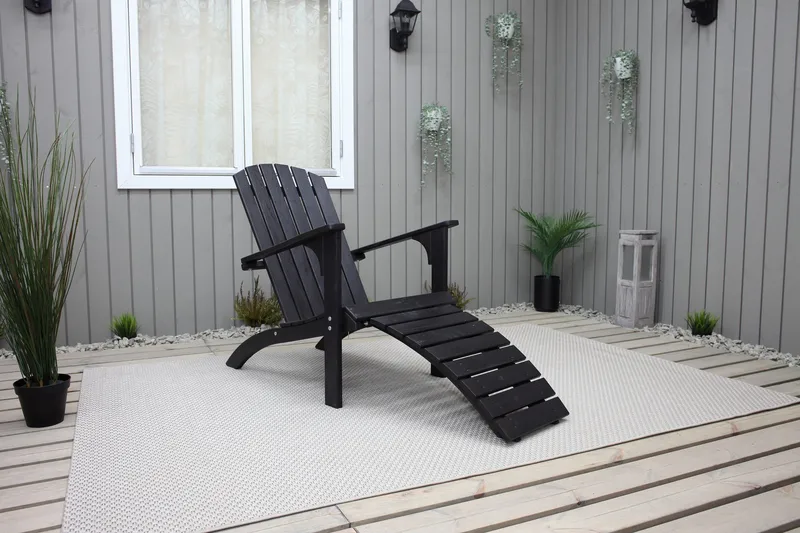 Rolston Däckstol - Kaffesvart - Utemöbler - Utestolar & fåtöljer - Solstol - Däckstol