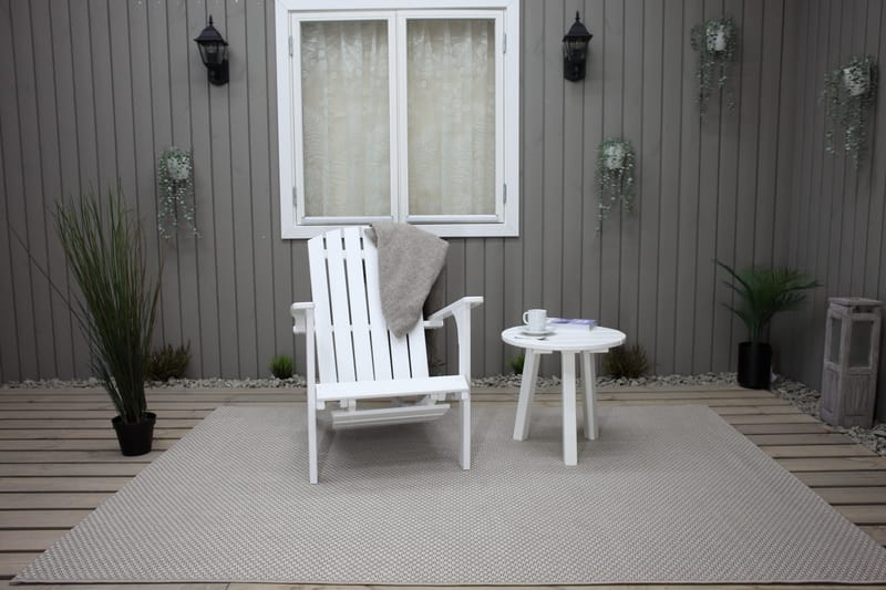 Rolston Däckstol med Fotpall - Vit - Utemöbler - Utestolar & fåtöljer - Solstol - Däckstol