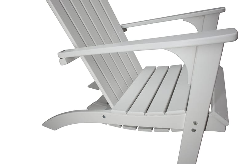 Rolston Däckstol med Fotpall - Vit - Utemöbler - Utestolar & fåtöljer - Solstol - Däckstol