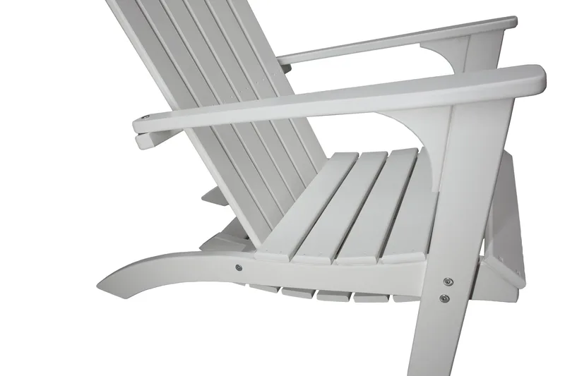 Rolston Däckstol med Fotpall - Vit - Utemöbler - Utestolar & fåtöljer - Solstol - Däckstol