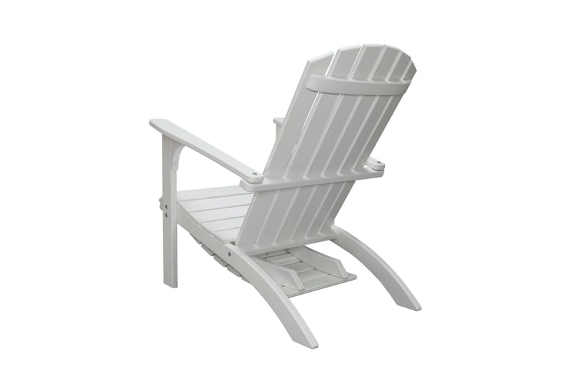 Rolston Däckstol med Fotpall - Vit - Utemöbler - Utestolar & fåtöljer - Solstol - Däckstol