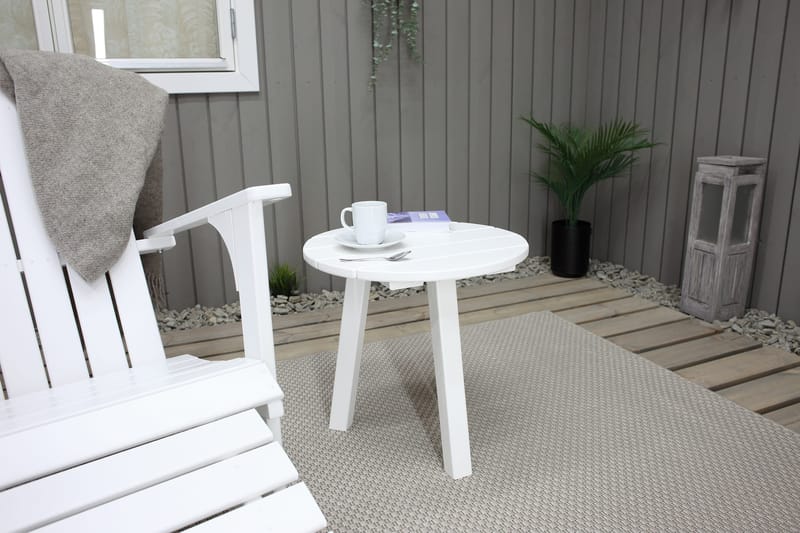 Rolston Däckstol med Fotpall - Vit - Utemöbler - Utestolar & fåtöljer - Solstol - Däckstol