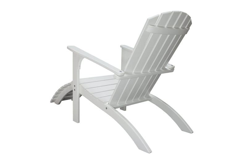 Rolston Däckstol med Fotpall - Vit - Utemöbler - Utestolar & fåtöljer - Solstol - Däckstol