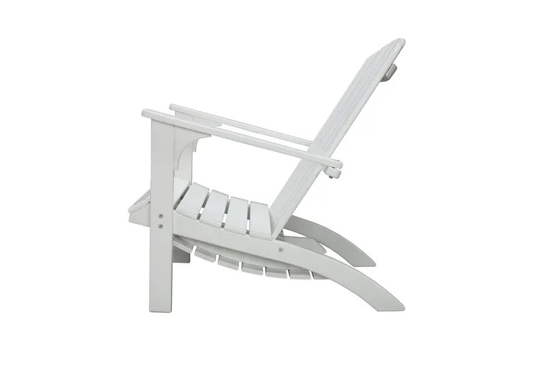 Rolston Däckstol med Fotpall - Vit - Utemöbler - Utestolar & fåtöljer - Solstol - Däckstol
