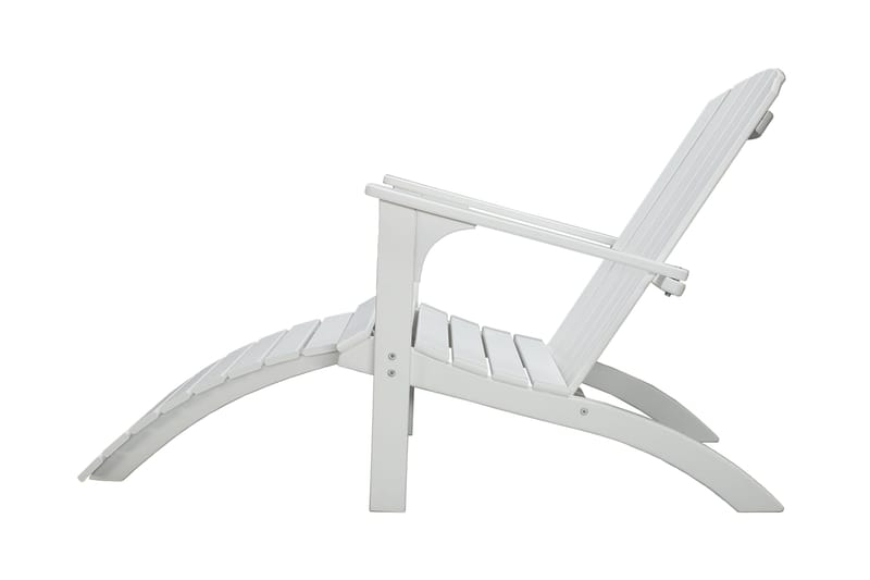 Rolston Däckstol med Fotpall - Vit - Utemöbler - Utestolar & fåtöljer - Solstol - Däckstol