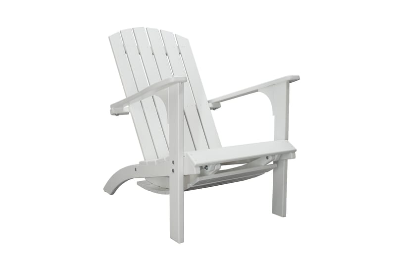 Rolston Däckstol med Fotpall - Vit - Utemöbler - Utestolar & fåtöljer - Solstol - Däckstol