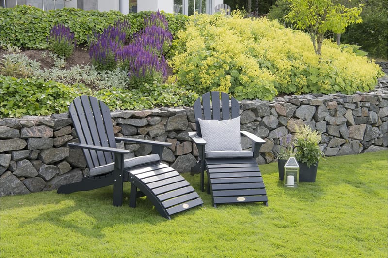 Tennessee Däckstol med Fotstöd 2-pack Orkangrå - Hillerstorp - Utemöbler - Utestolar & fåtöljer - Solstol - Däckstol