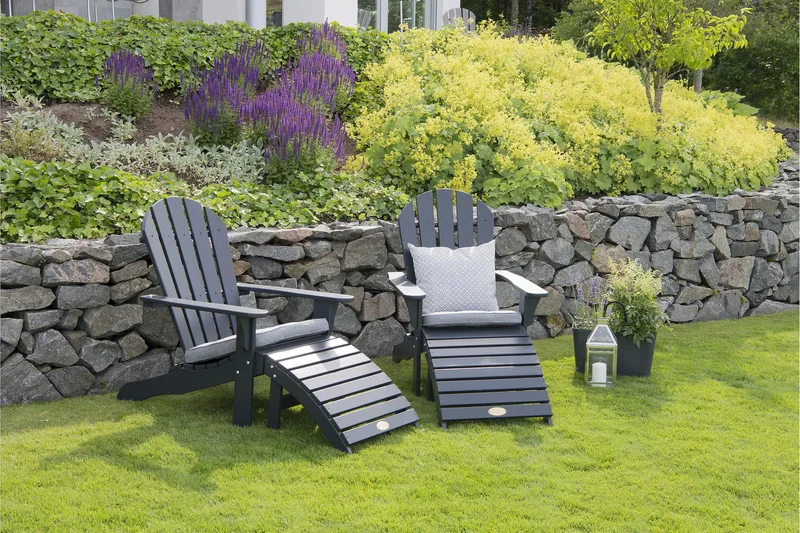 Tennessee Däckstol med Fotstöd 2-pack Orkangrå - Hillerstorp - Utemöbler - Utestolar & fåtöljer - Solstol - Däckstol