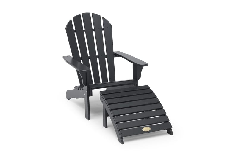 Tennessee Däckstol med Fotstöd 2-pack Orkangrå, Hillerstorp