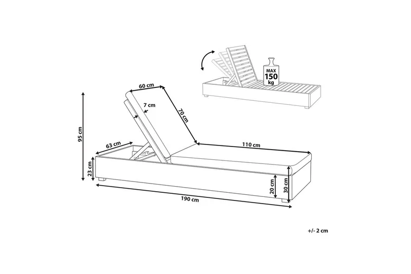 Solstol Fanano - Utemöbler - Utestolar & fåtöljer - Solsängar & solvagnar