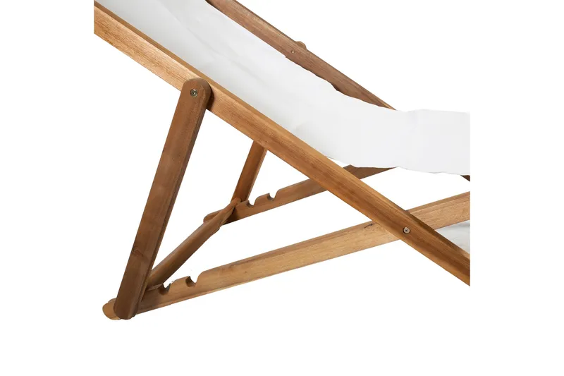 Finlay Solstol - Akacia/Vit - Utemöbler - Utestolar & fåtöljer - Solstol