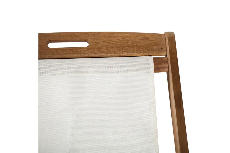 Finlay Solstol - Akacia/Vit - Utemöbler - Utestolar & fåtöljer - Solstol