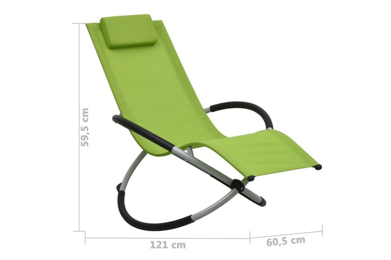 Solstol för barn stål grön - Grön - Solstol