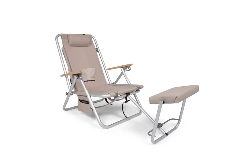 Friluftsstol Fritab ROXY med kylbag/mobilficka, Beige