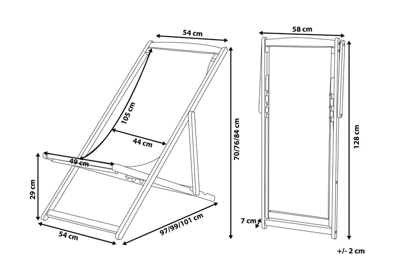 Gjengene Solstol - Brun - Utemöbler - Utestolar & fåtöljer - Solstol