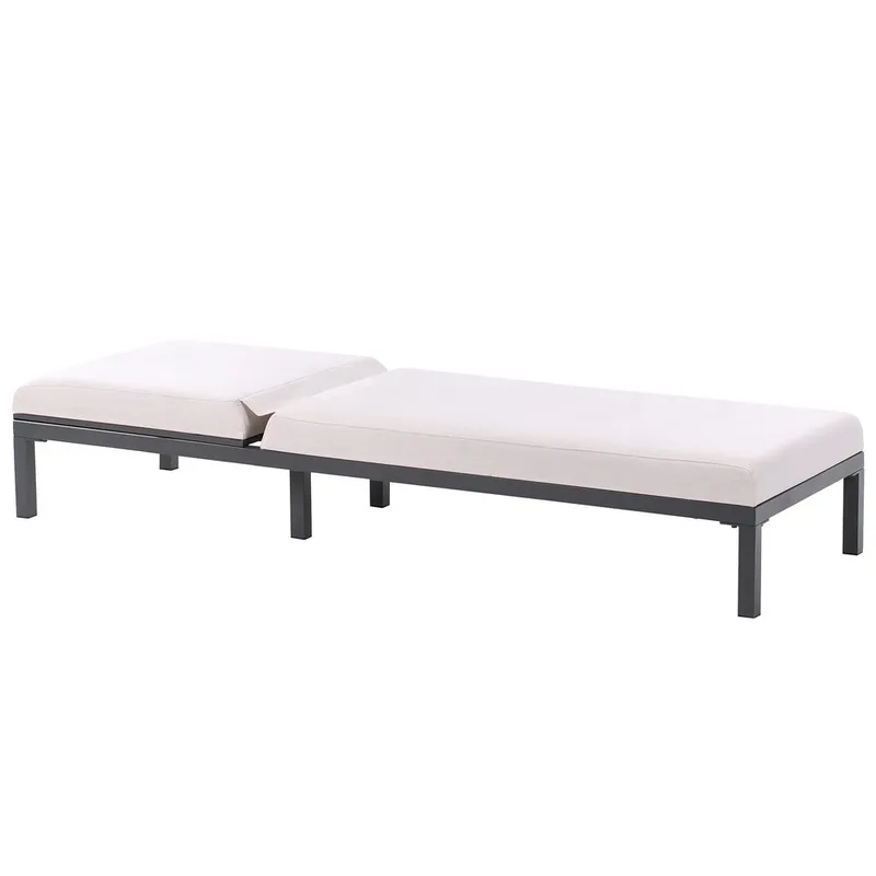 Solstol Lariano - Beige, svart - Utemöbler - Utestolar & fåtöljer - Solstol