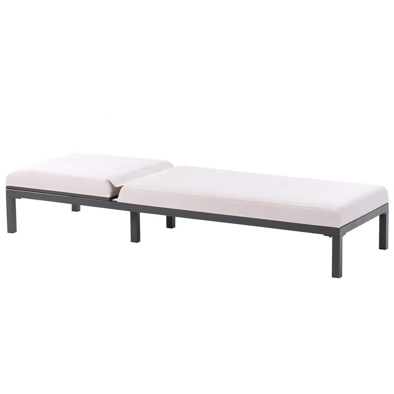 Solstol Lariano - Beige, svart - Utemöbler - Utestolar & fåtöljer - Solstol