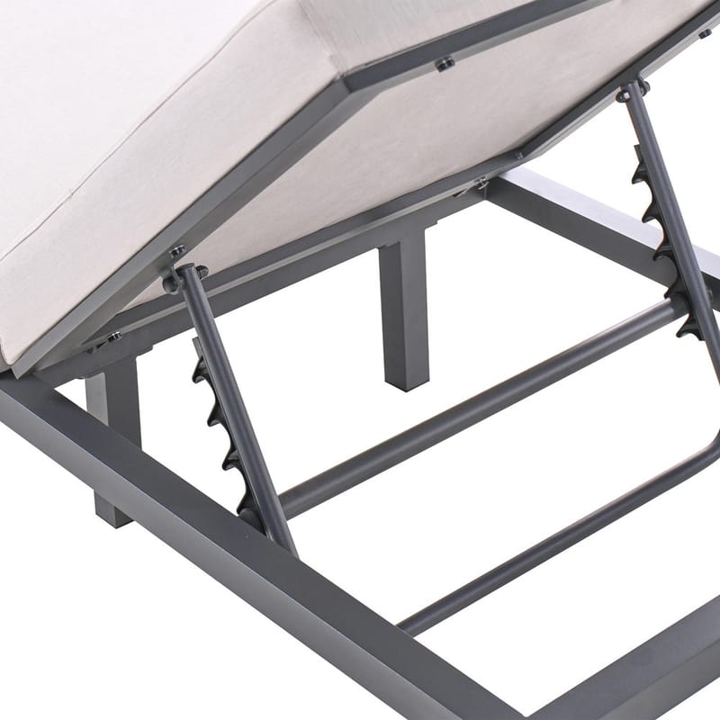 Solstol Lariano - Beige, svart - Utemöbler - Utestolar & fåtöljer - Solstol