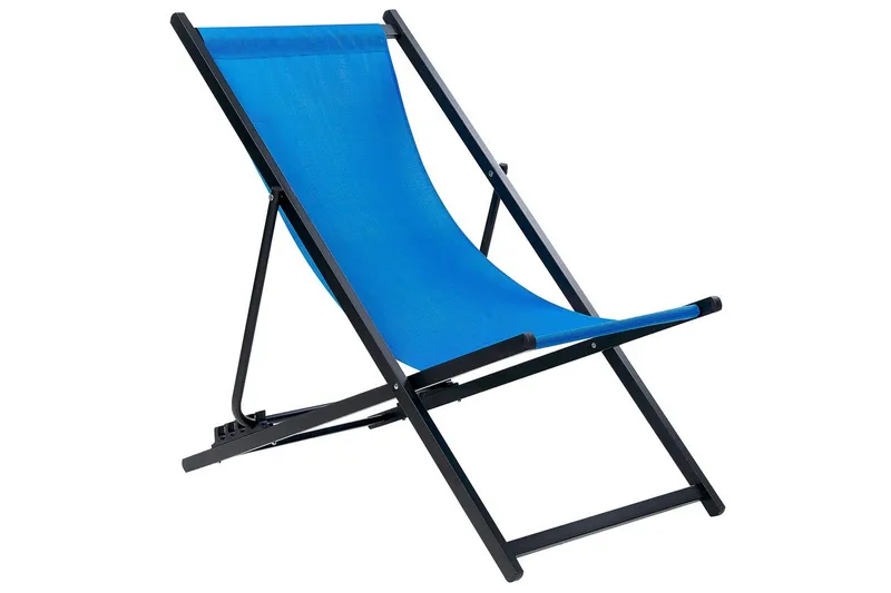 Solstol Locri Ii - Blå, Svart - Utemöbler - Utestolar & fåtöljer - Solstol