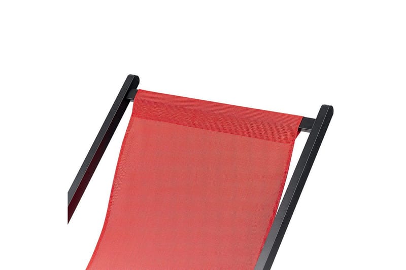 Solstol Locri Ii - Röd, Svart - Utemöbler - Utestolar & fåtöljer - Solstol