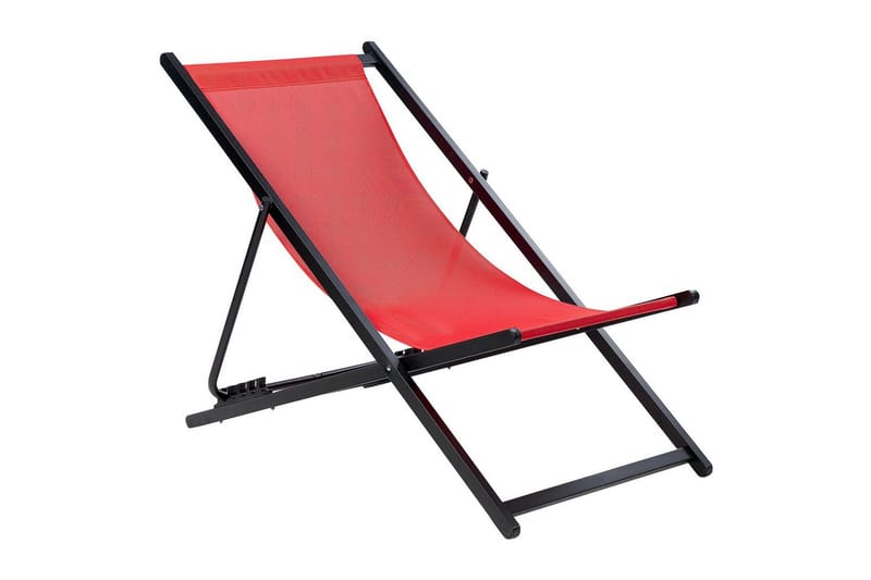 Solstol Locri Ii - Röd, Svart - Utemöbler - Utestolar & fåtöljer - Solstol