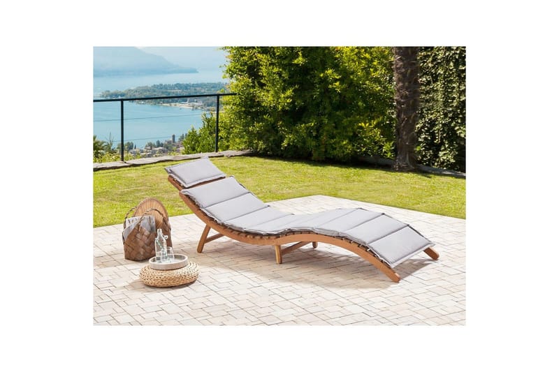 Solstol Luino - Ljus trä, grå - Utemöbler - Utestolar & fåtöljer - Solsängar & solvagnar