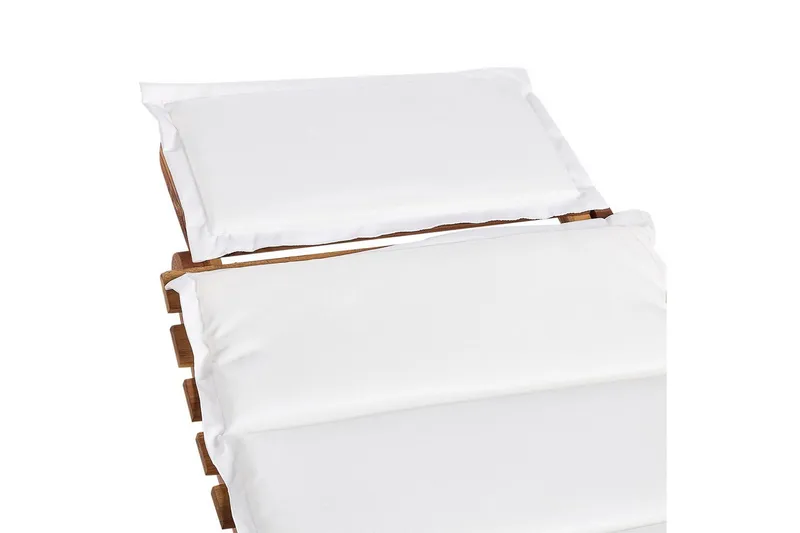 Solstol Luino - Ljus trä, vit - Utemöbler - Utestolar & fåtöljer - Solsängar & solvagnar