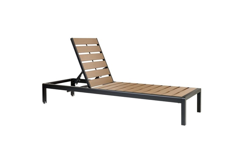 Solstol Nardo - Ljus trä, svart - Utemöbler - Utestolar & fåtöljer - Solsängar & solvagnar