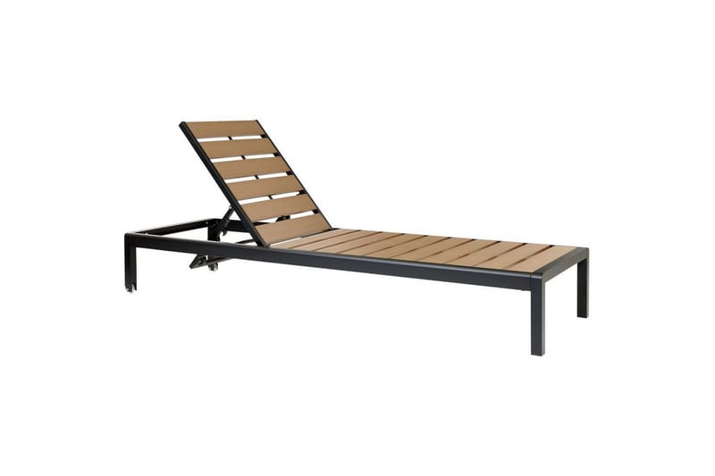 Solstol Nardo - Ljus trä, svart - Utemöbler - Utestolar & fåtöljer - Solsängar & solvagnar