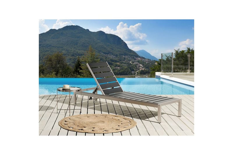 Solstol Nardo - Svart, Silver - Utemöbler - Utestolar & fåtöljer - Solsängar & solvagnar