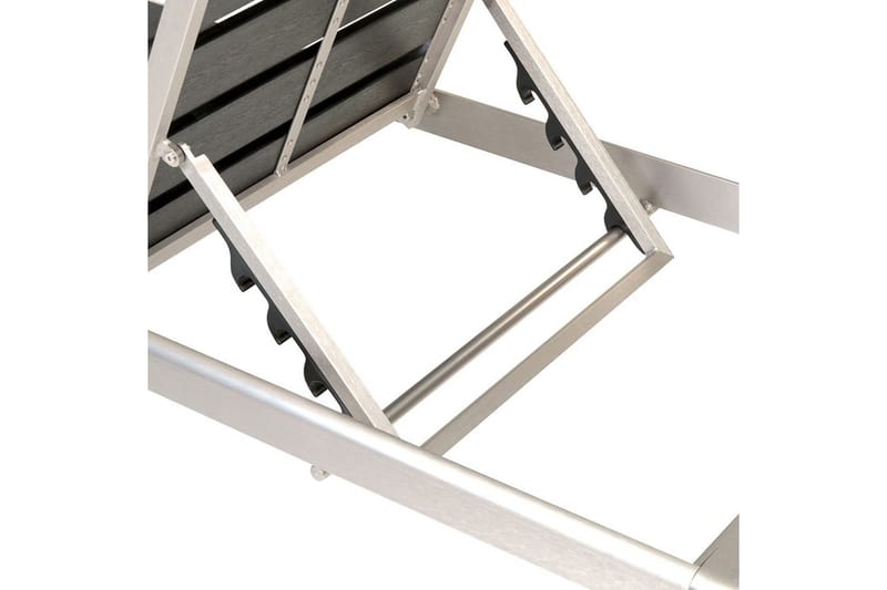 Solstol Nardo - Svart, Silver - Utemöbler - Utestolar & fåtöljer - Solsängar & solvagnar