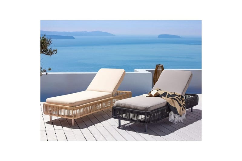 Solstol Osini - Grå, svart - Utemöbler - Utestolar & fåtöljer - Solsängar & solvagnar