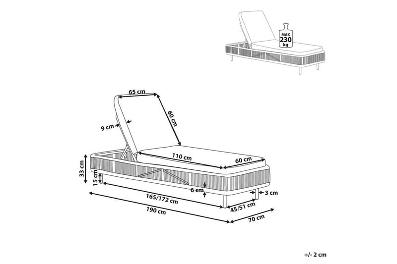 Solstol Osini - Naturligt, beige - Utemöbler - Utestolar & fåtöljer - Solsängar & solvagnar