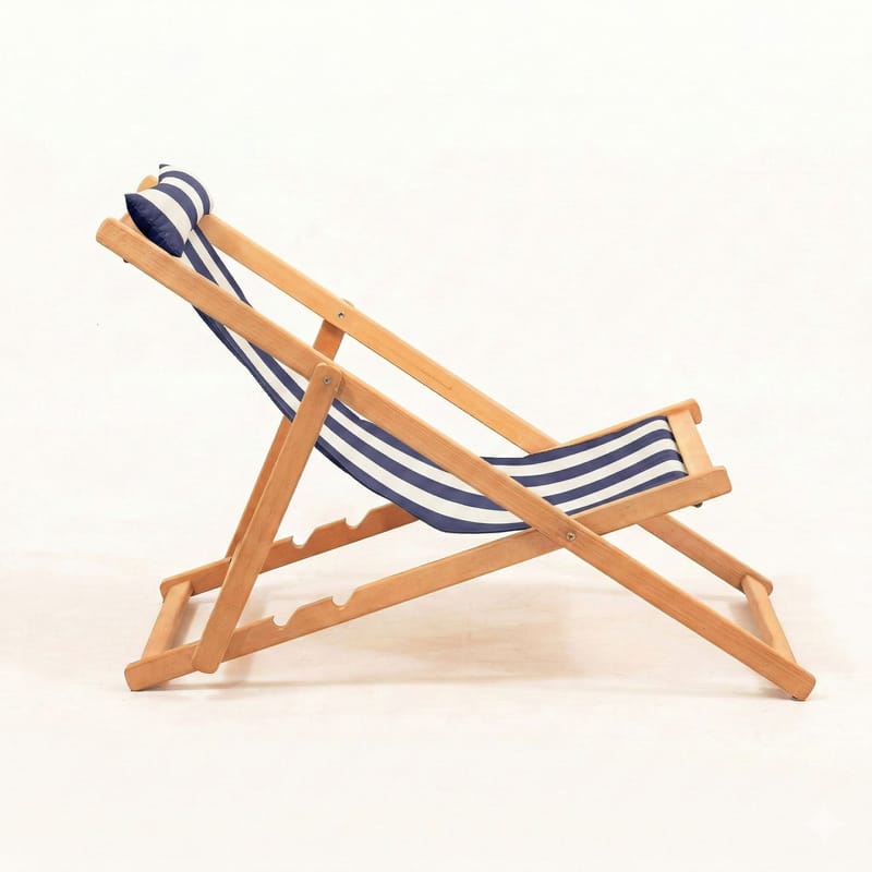 Romira Solsäng utomhus - Blå och vit - Utemöbler - Utestolar & fåtöljer - Solstol - Däckstol