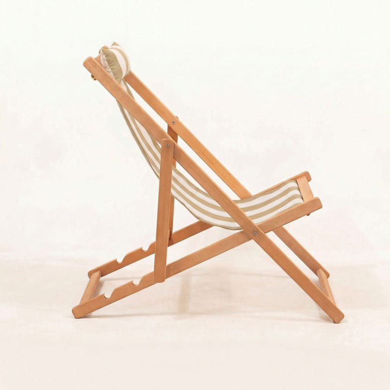 Romira Solsäng utomhus - Brun och vit - Utemöbler - Utestolar & fåtöljer - Solstol - Däckstol