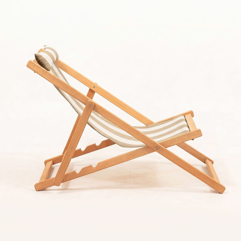 Romira Solsäng utomhus - Brun och vit - Utemöbler - Utestolar & fåtöljer - Solstol - Däckstol