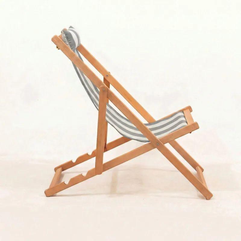 Romira Solsäng utomhus - Grå och vit - Utemöbler - Utestolar & fåtöljer - Solstol - Däckstol