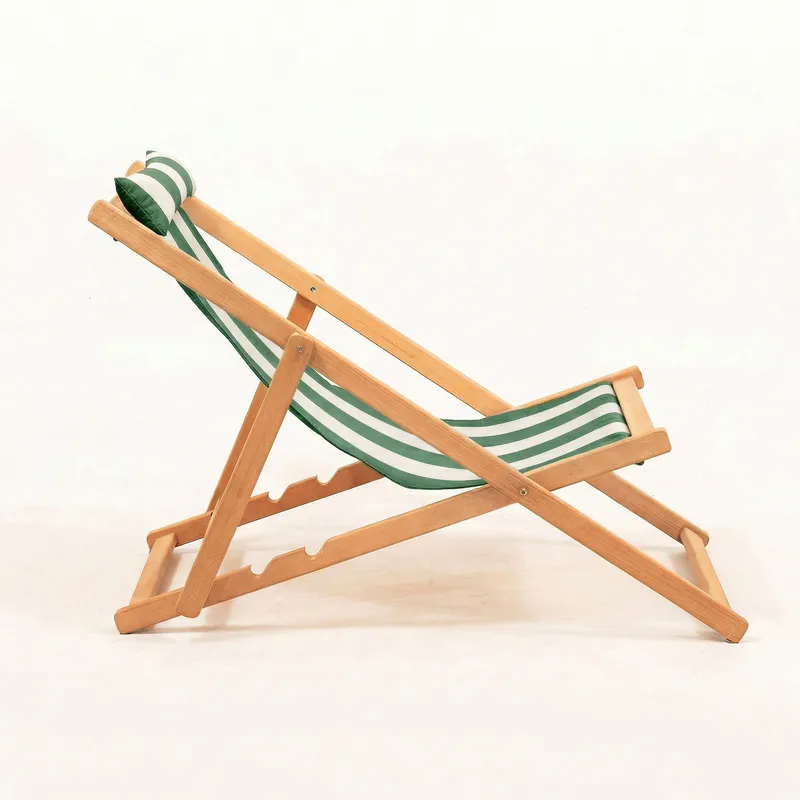 Romira Solsäng utomhus - Grön och vit - Utemöbler - Utestolar & fåtöljer - Solstol - Däckstol