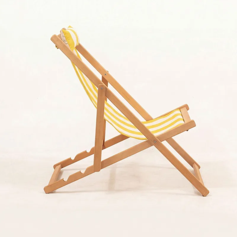 Romira Solsäng utomhus - Gult och vitt - Utemöbler - Utestolar & fåtöljer - Solstol - Däckstol